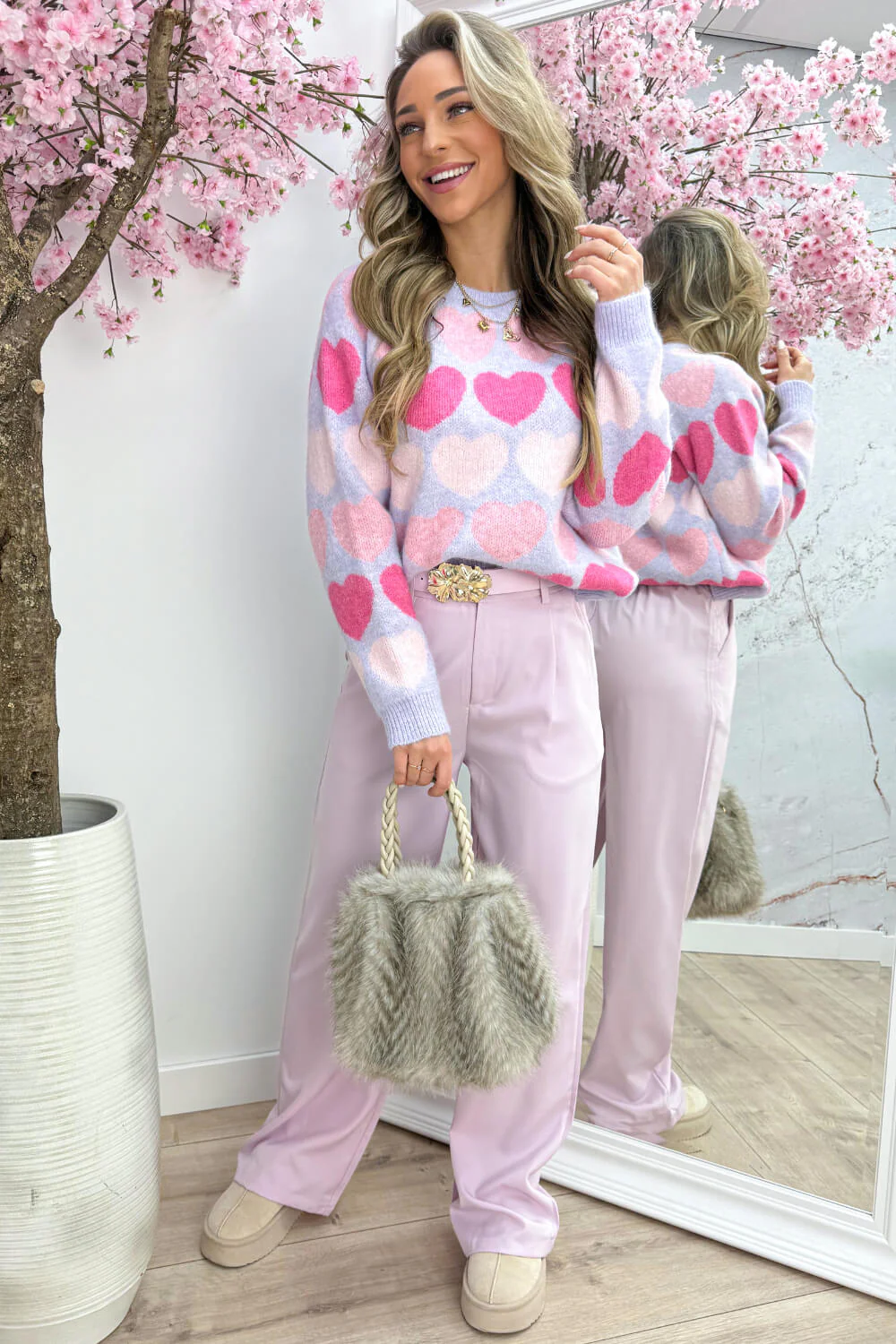 All about details belted pantalon - Lila - Image 3