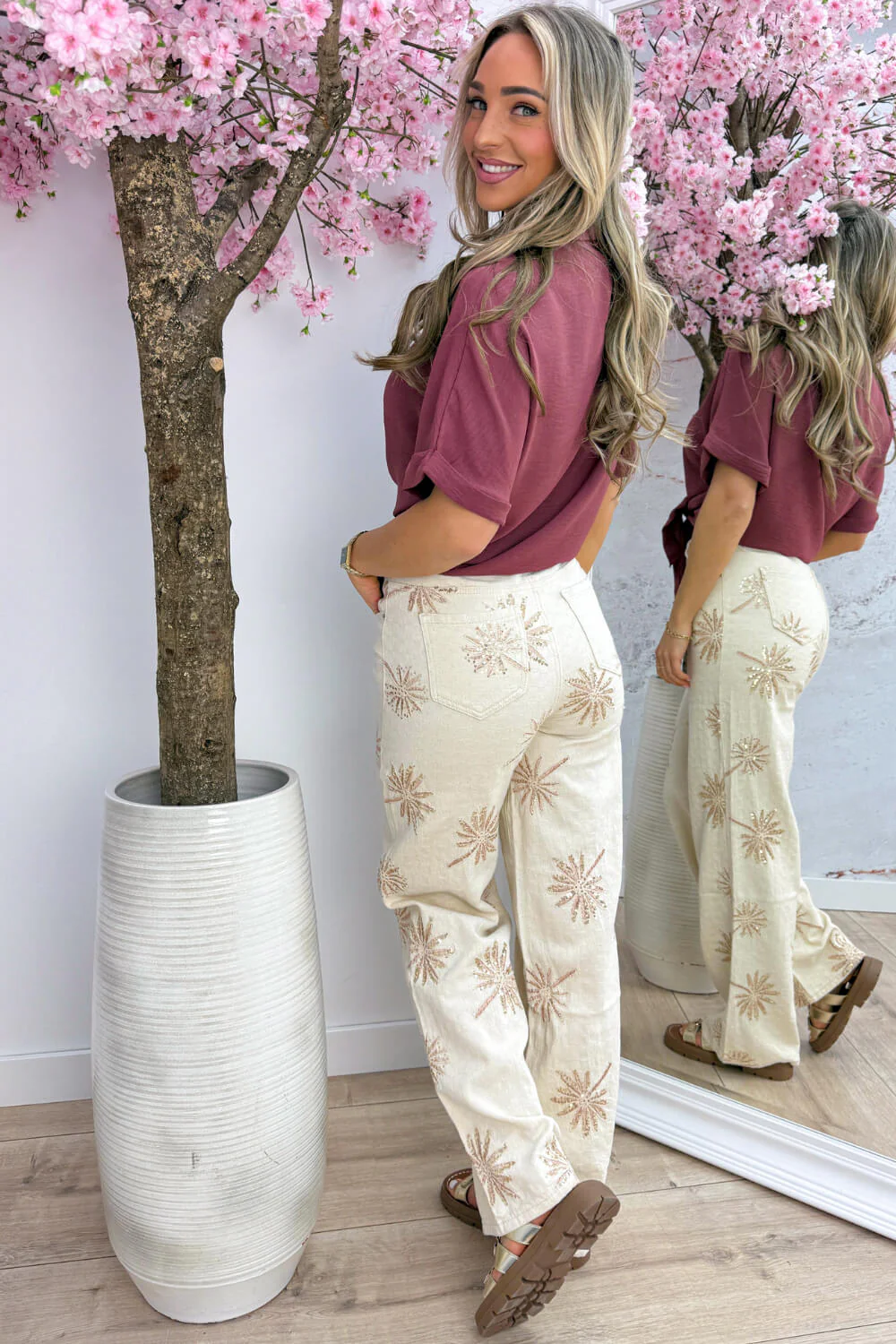 Basic knot blouse - Terracotta - Image 4