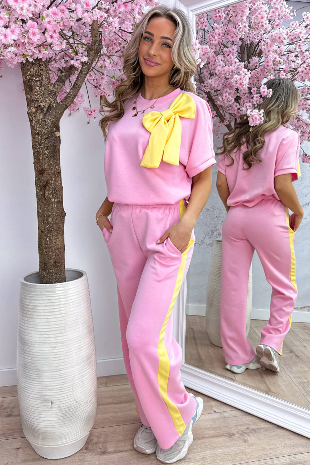 Bow comfy co-ord - Roze - Image 3