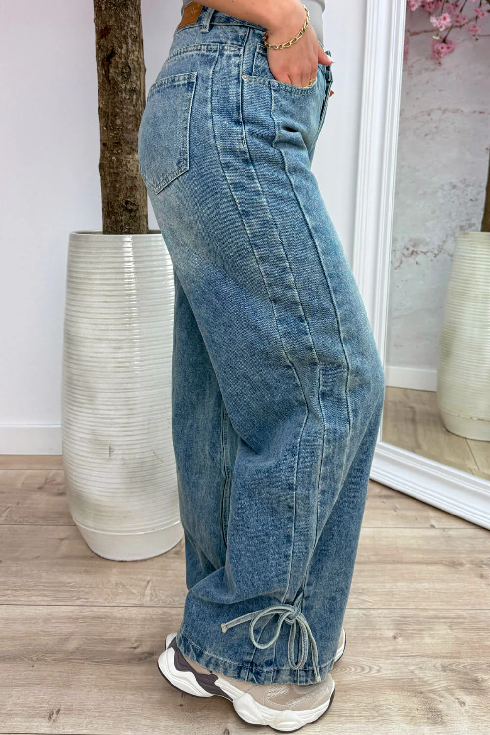 Bows wide leg jeans - Jeans blue