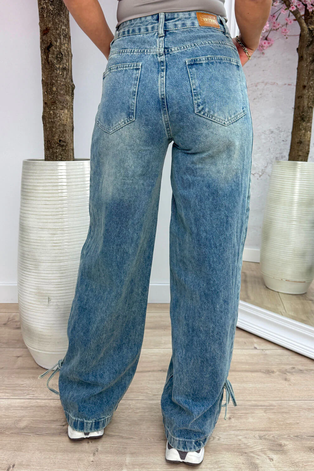Bows wide leg jeans - Jeans blue - Image 3