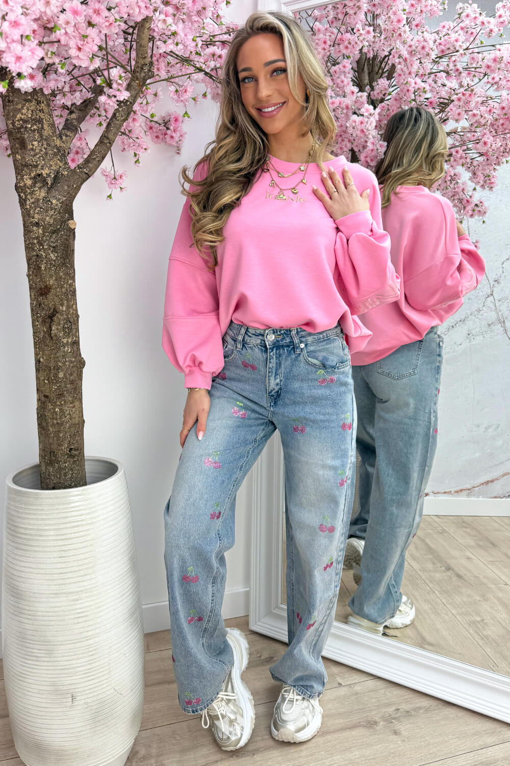 Cherry diamond jeans - Jeans blue - Image 3