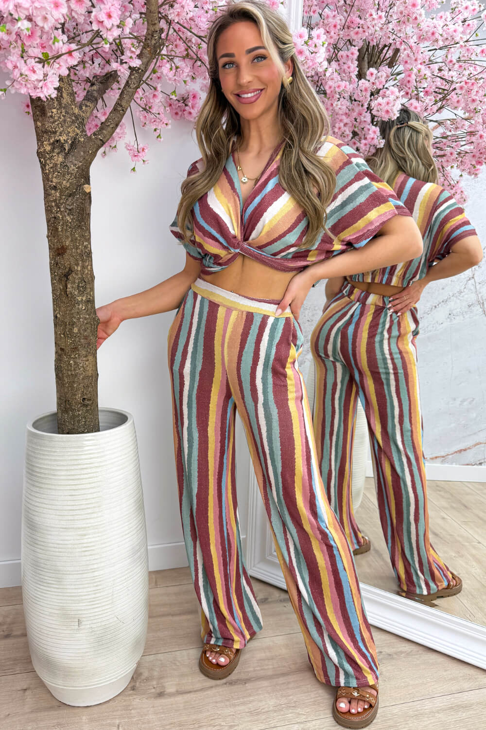 Coconut lurex co-ord - Geel - Image 2