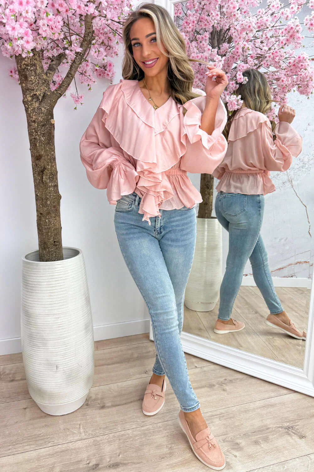 Cutie ruffle topje - Oud roze - Image 3