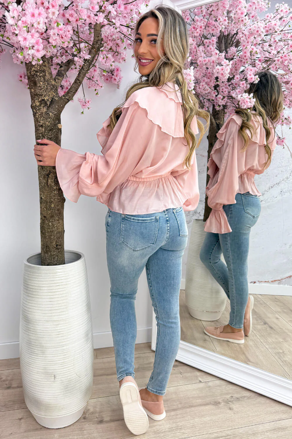 Cutie ruffle topje - Oud roze - Image 4