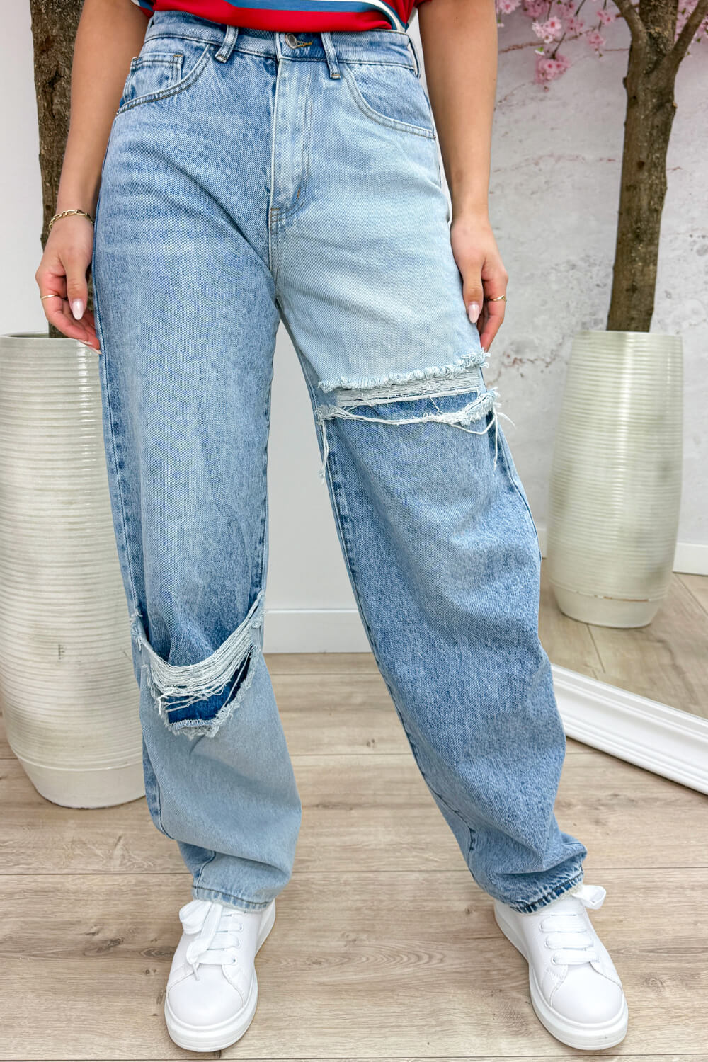 Damaged balloon jeans - Jeans blue