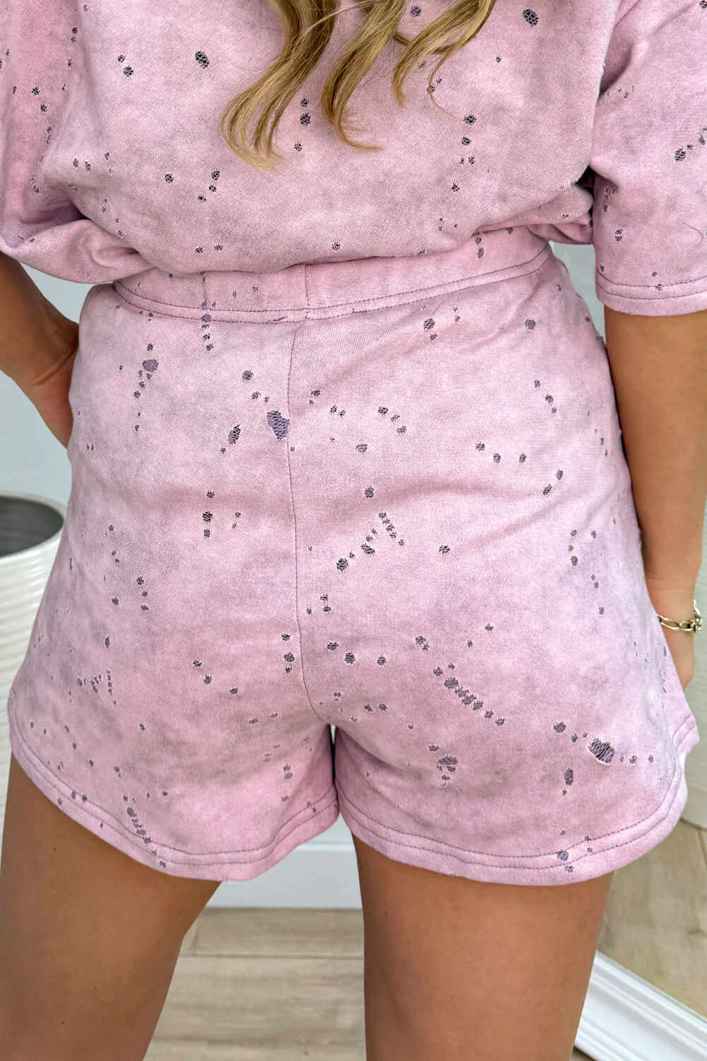 Damaged short - Roze - Image 2