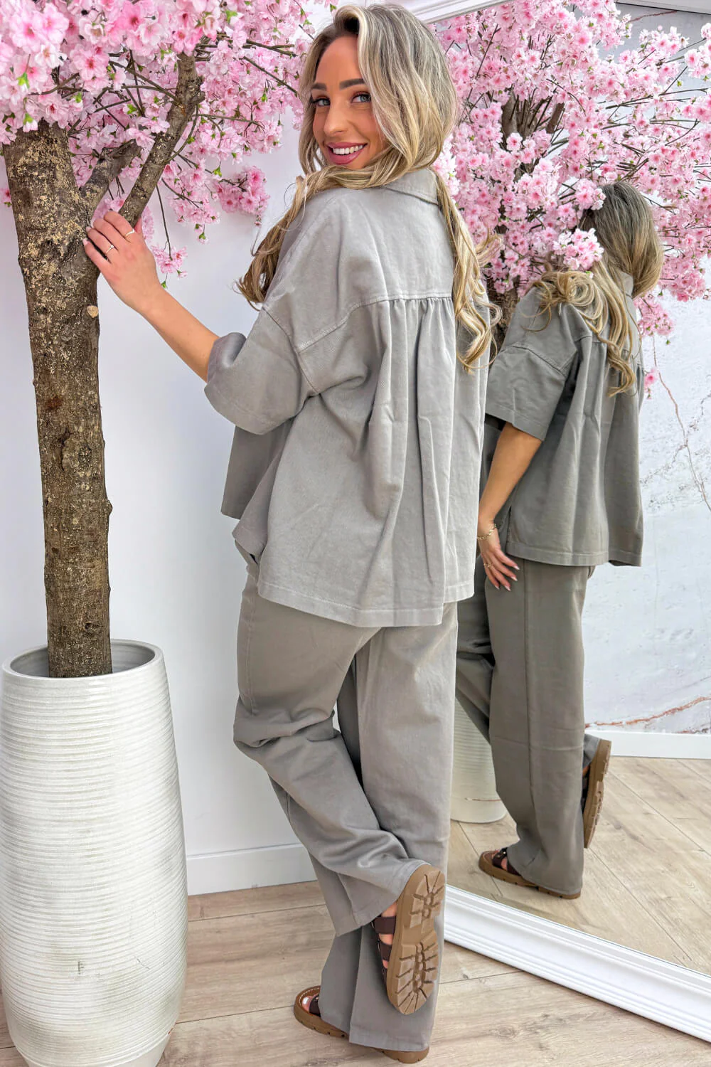 Denim days blouse - Taupe - Image 4