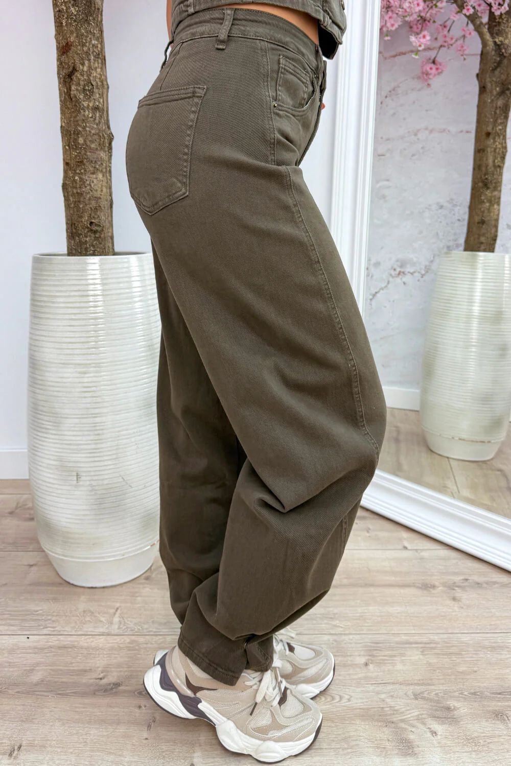 Denim on point balloon jeans - Bruin - Image 2