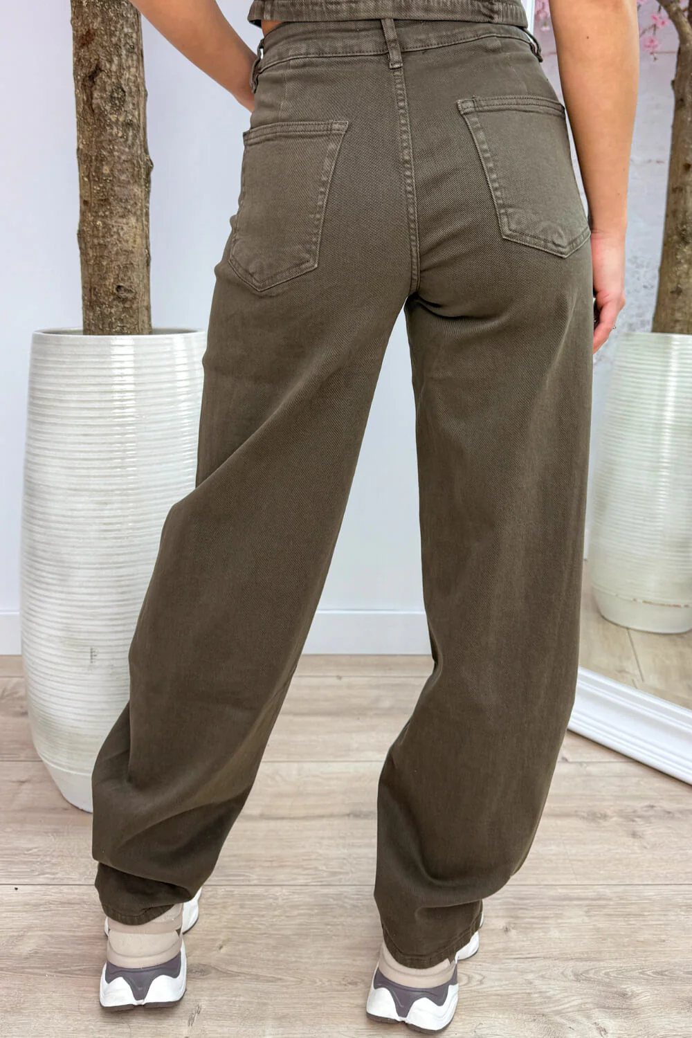 Denim on point balloon jeans - Bruin - Image 3