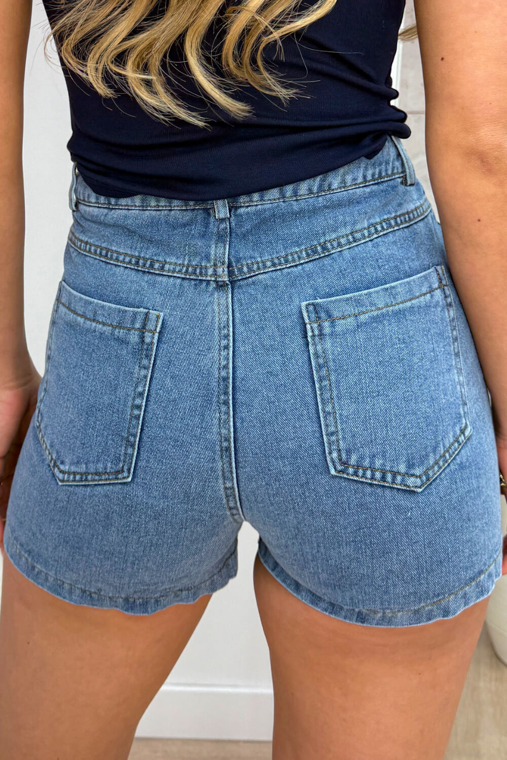 Diamond denim skort - Jeans blue - Image 2
