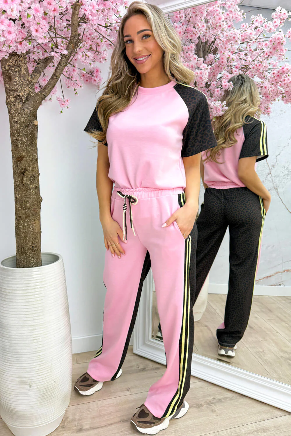 Duo leopard comfy co-ord - Roze - Image 3