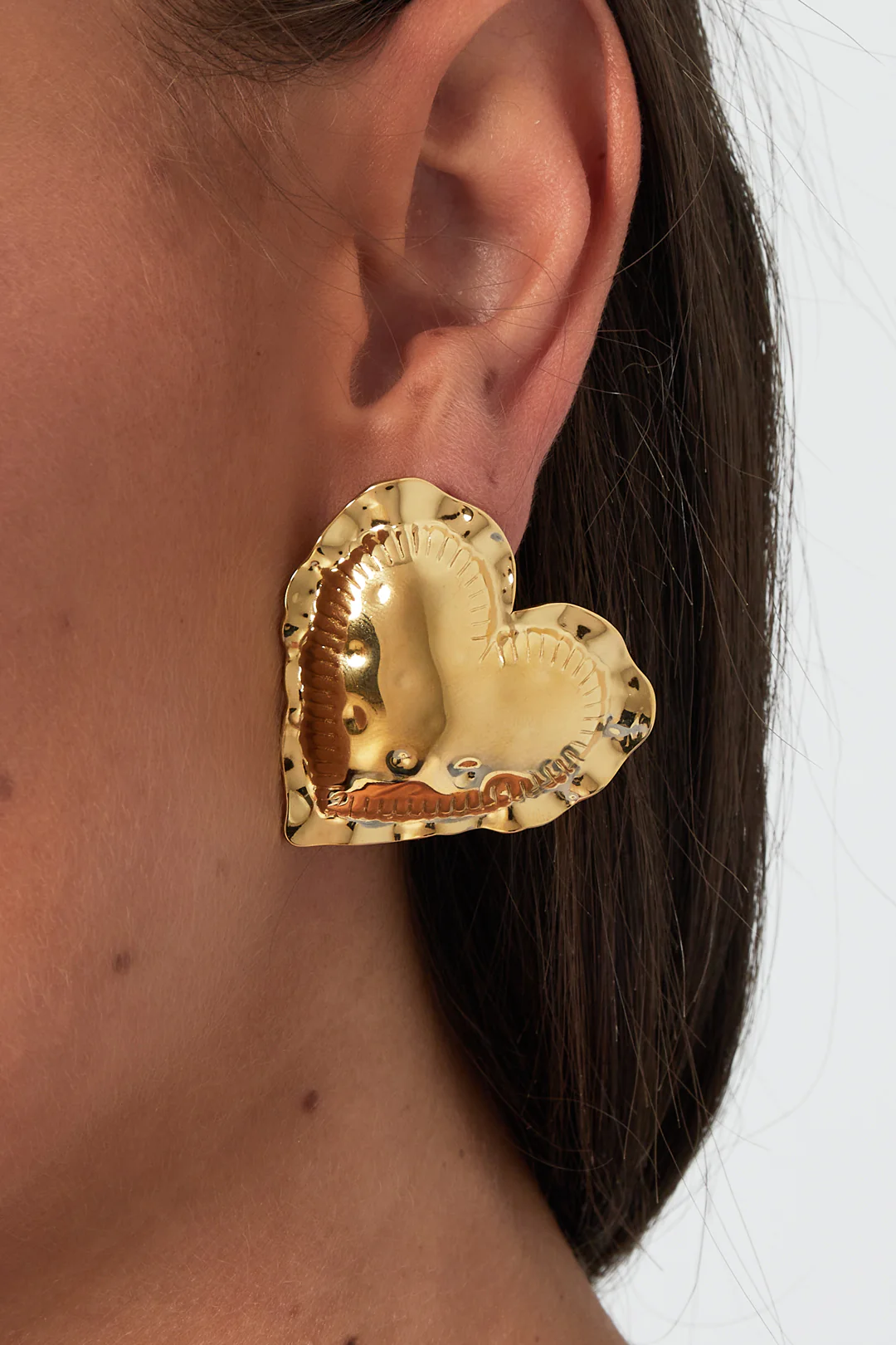 Embrace hearts oorbel - Goud - Image 2