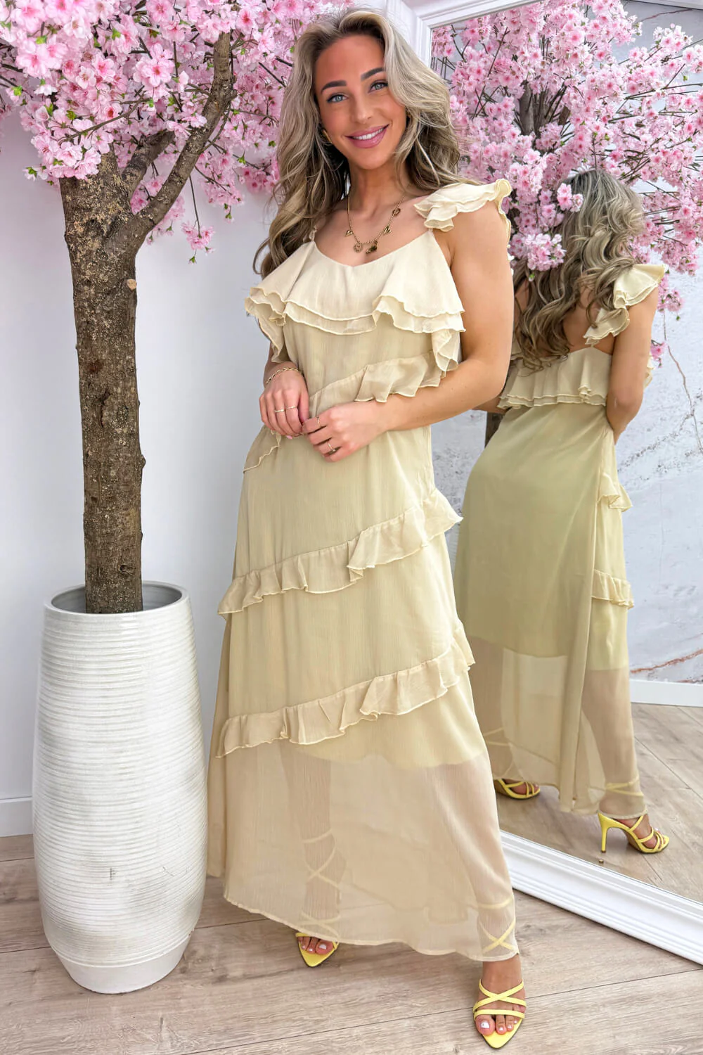 Endless summer maxi dress - Olijf - Image 3