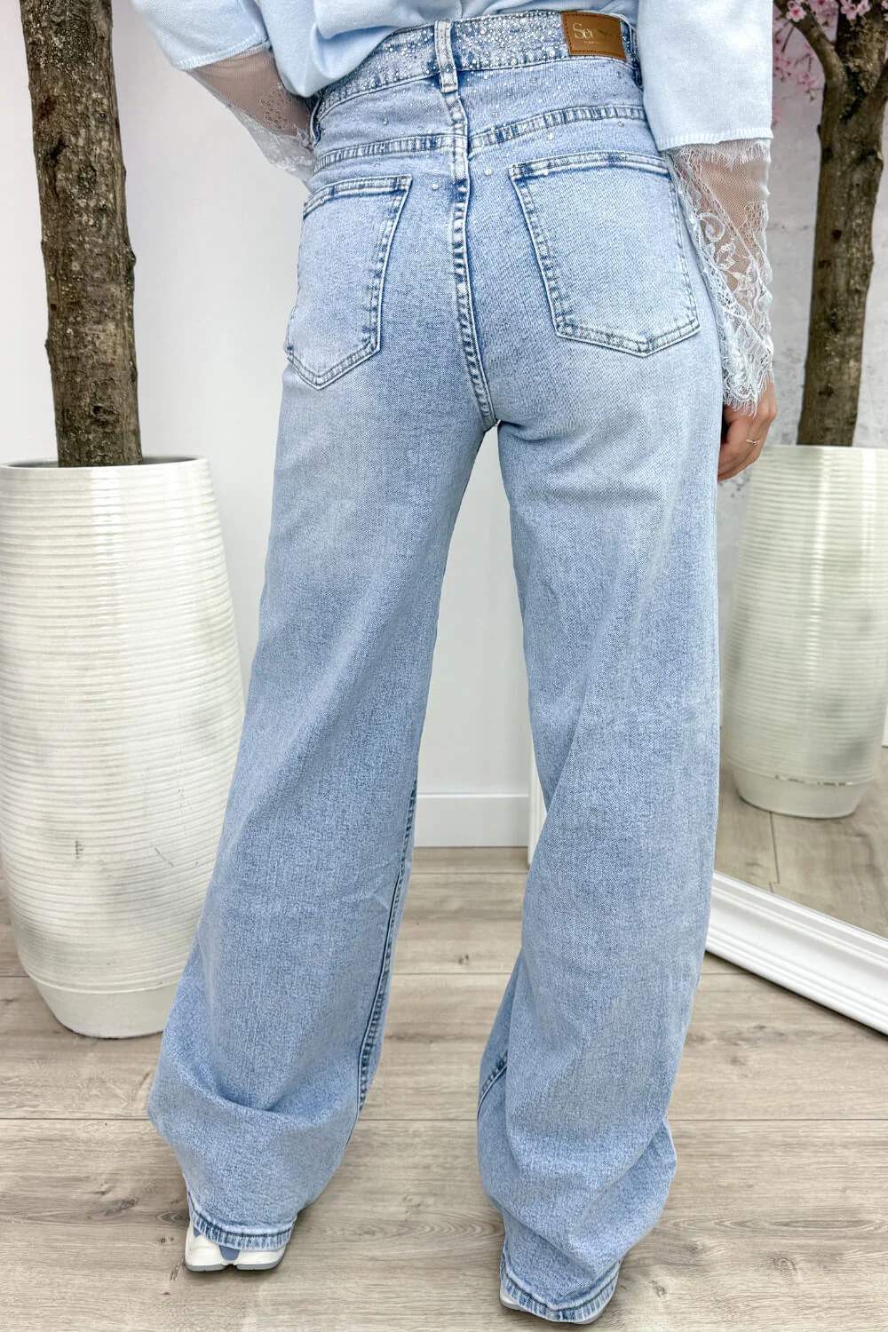 Glitter glam wide leg jeans - Jeans blue - Image 2