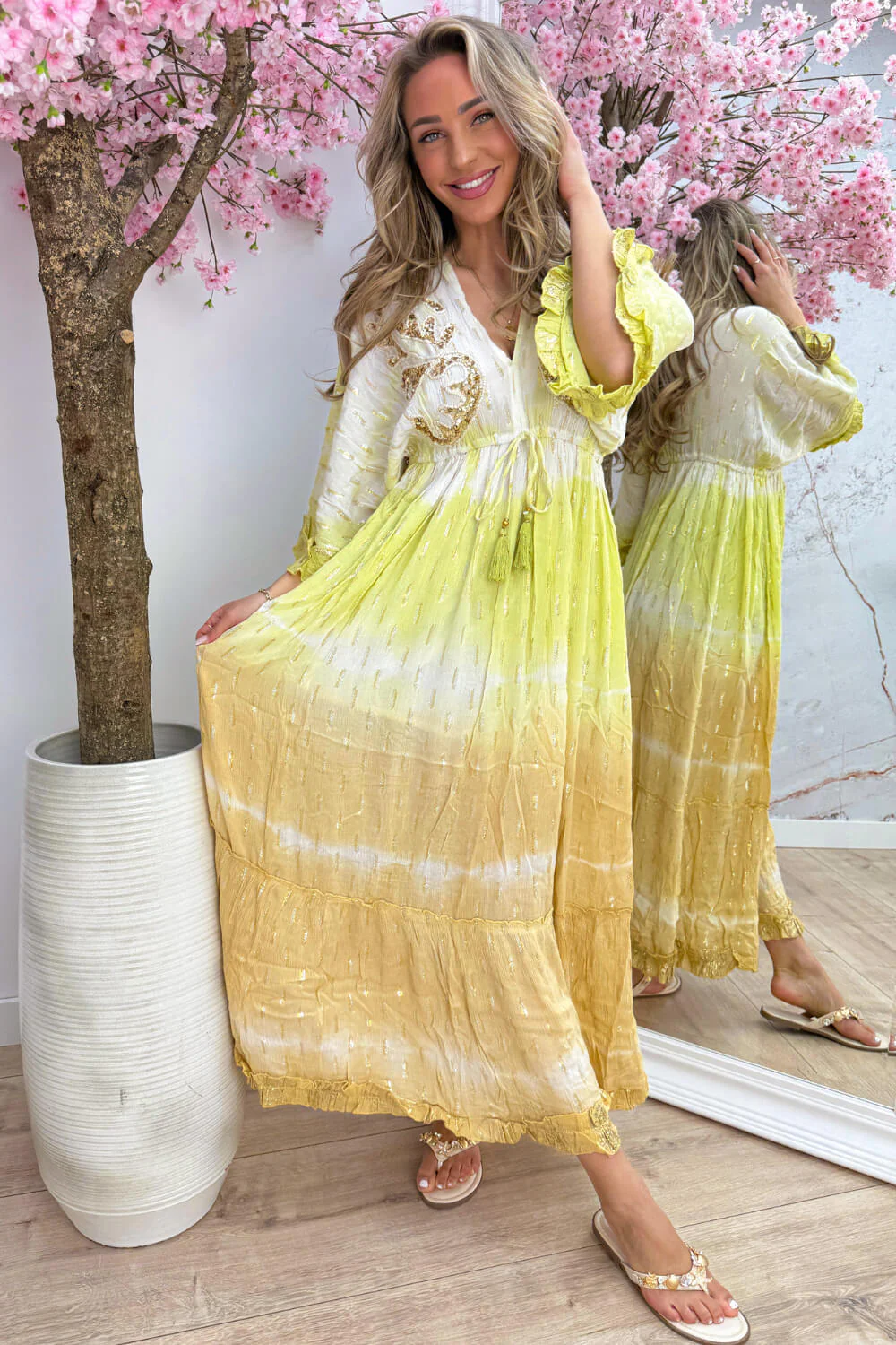 Havana beach dress - Beige - Image 3