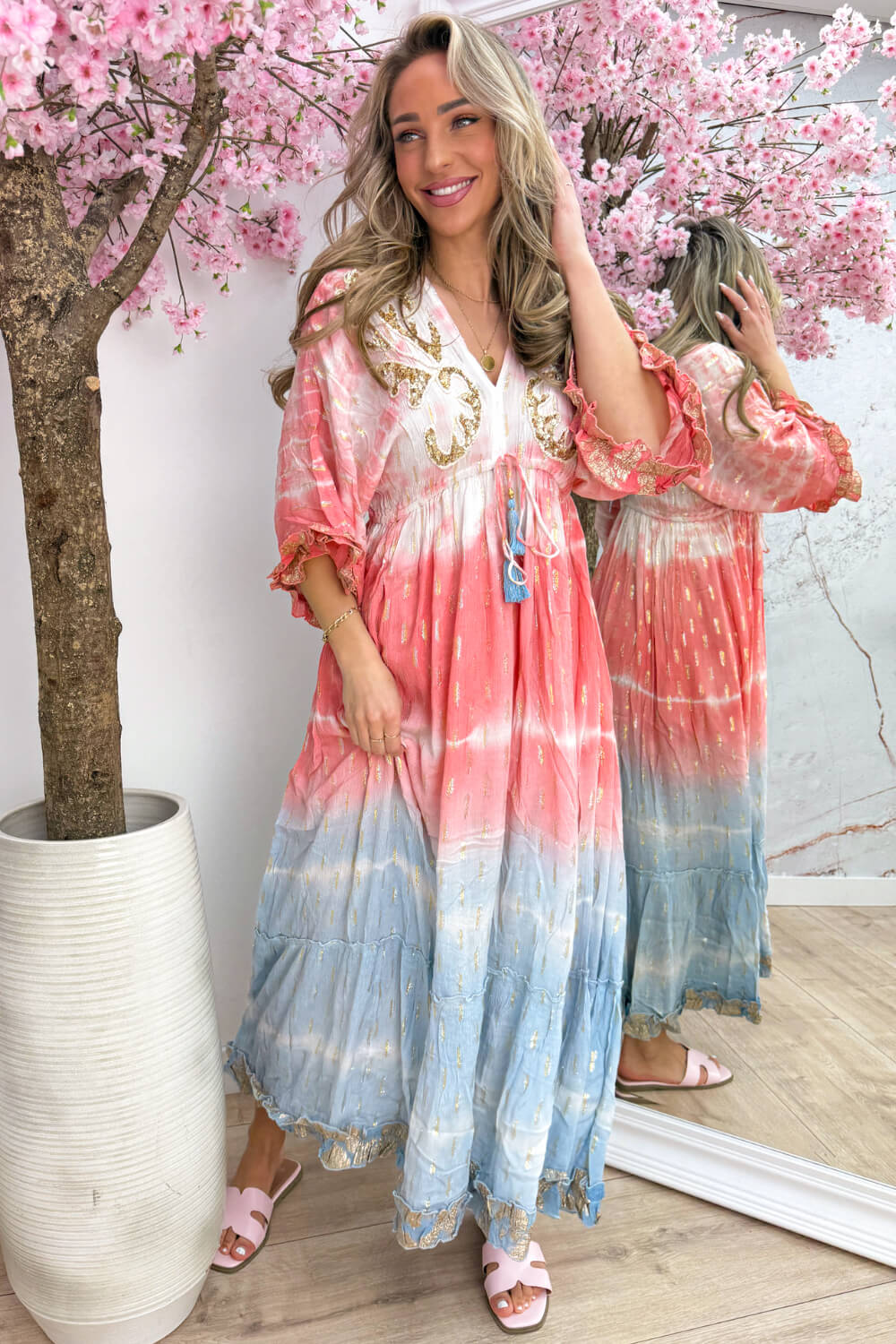 Havana beach dress - Koraal - Image 2