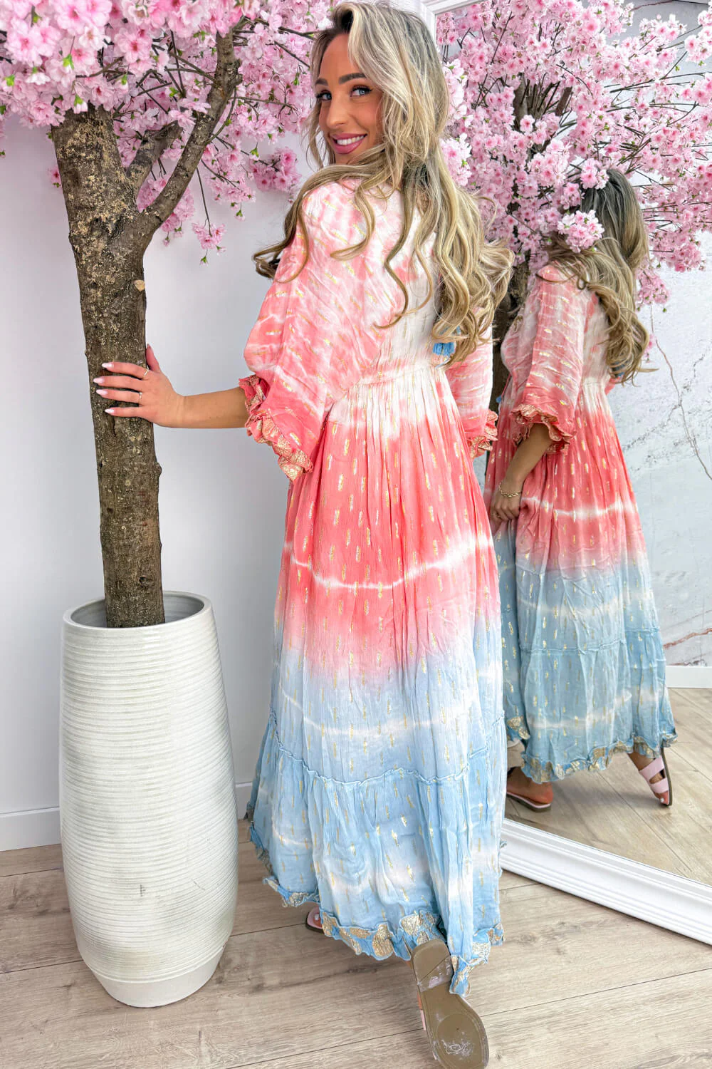 Havana beach dress - Koraal - Image 4