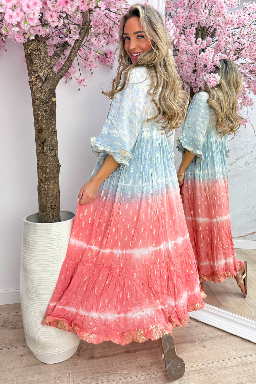 Havana beach dress - Sky blue - Image 4