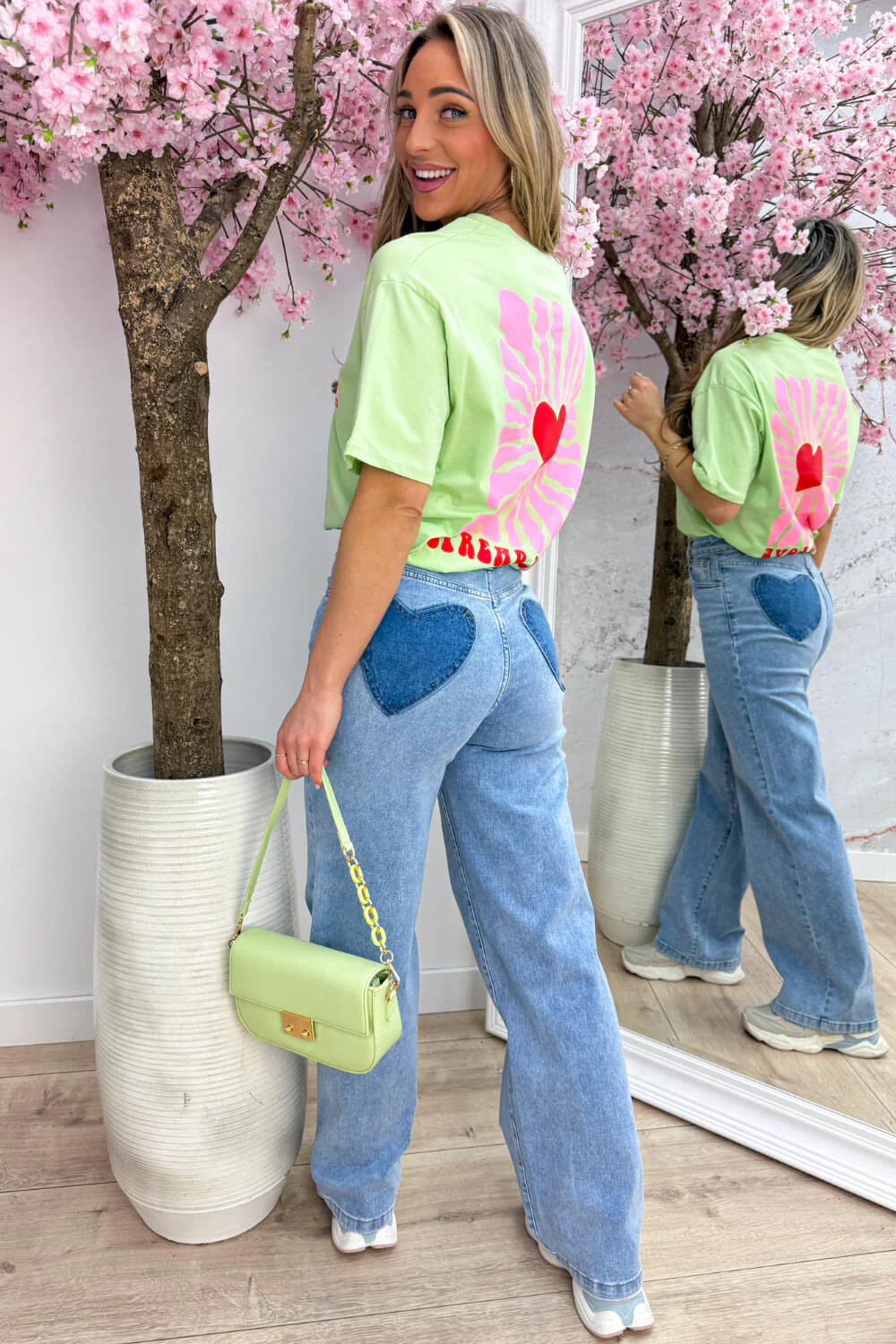 Heart pocket straight leg jeans - Jeans blue - Image 3