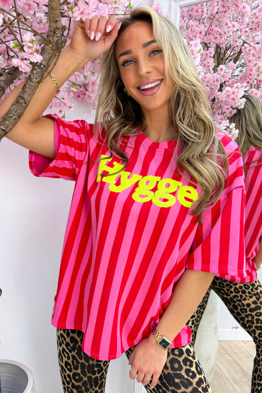 Hygge stripe T-shirt - Rood