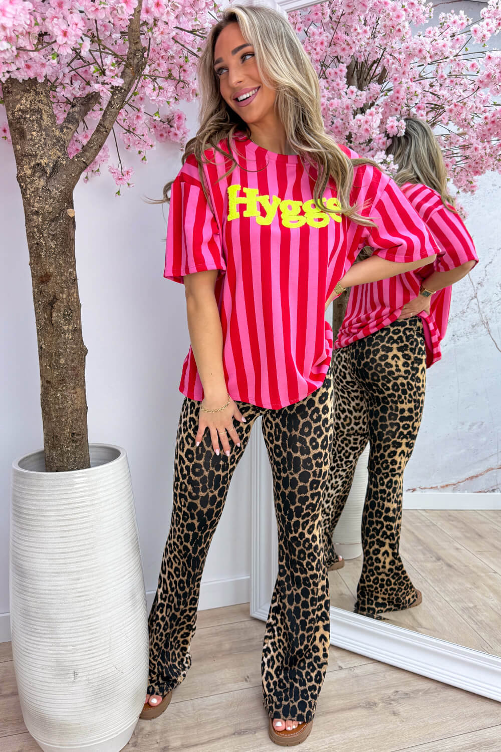Hygge stripe T-shirt - Rood - Image 2
