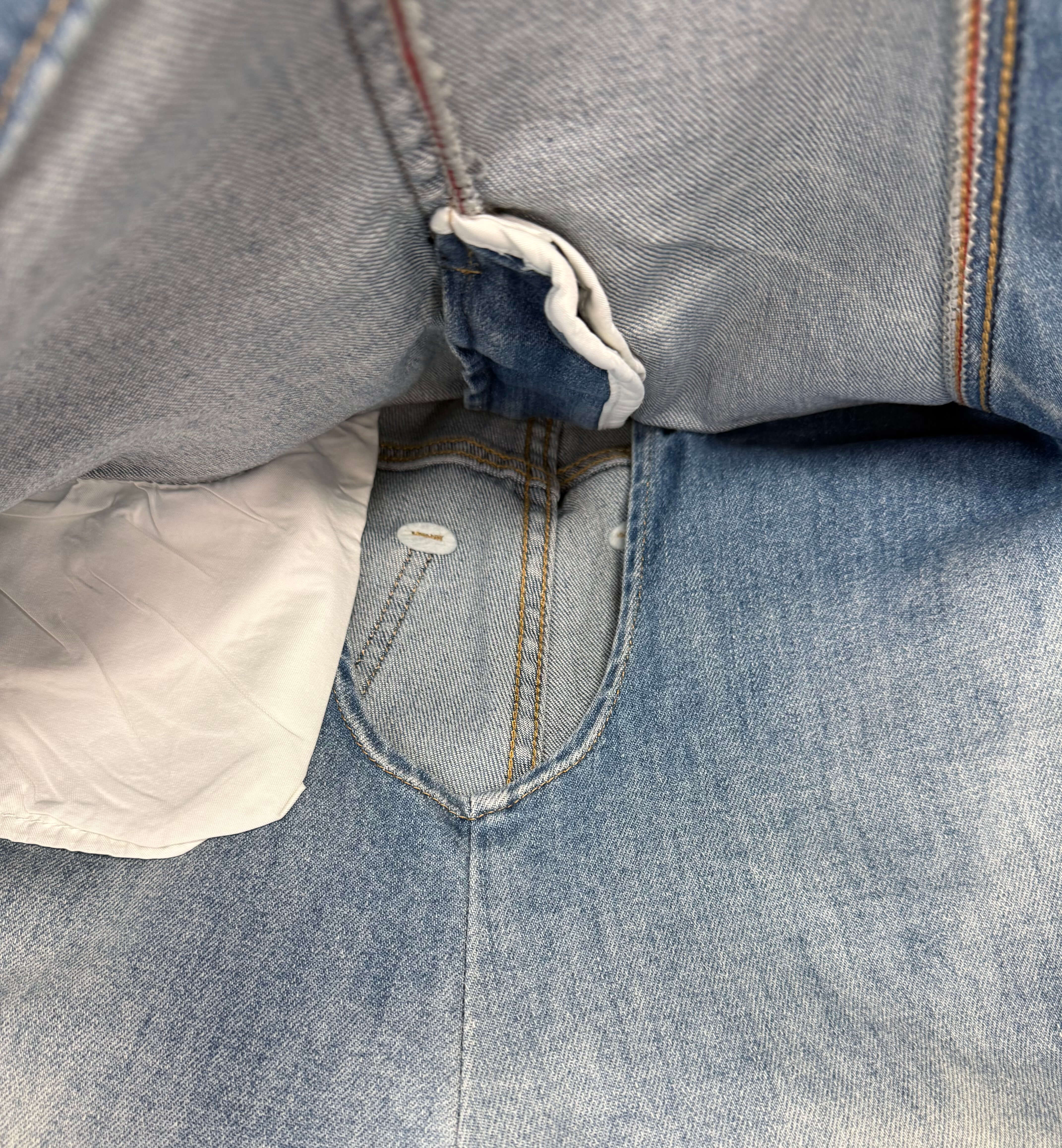 Jeans overlayed skirt straight leg - Jeans blue - Image 4