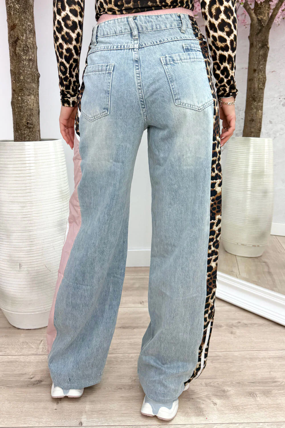 Leopard double jeans - Jeans blue - Image 3