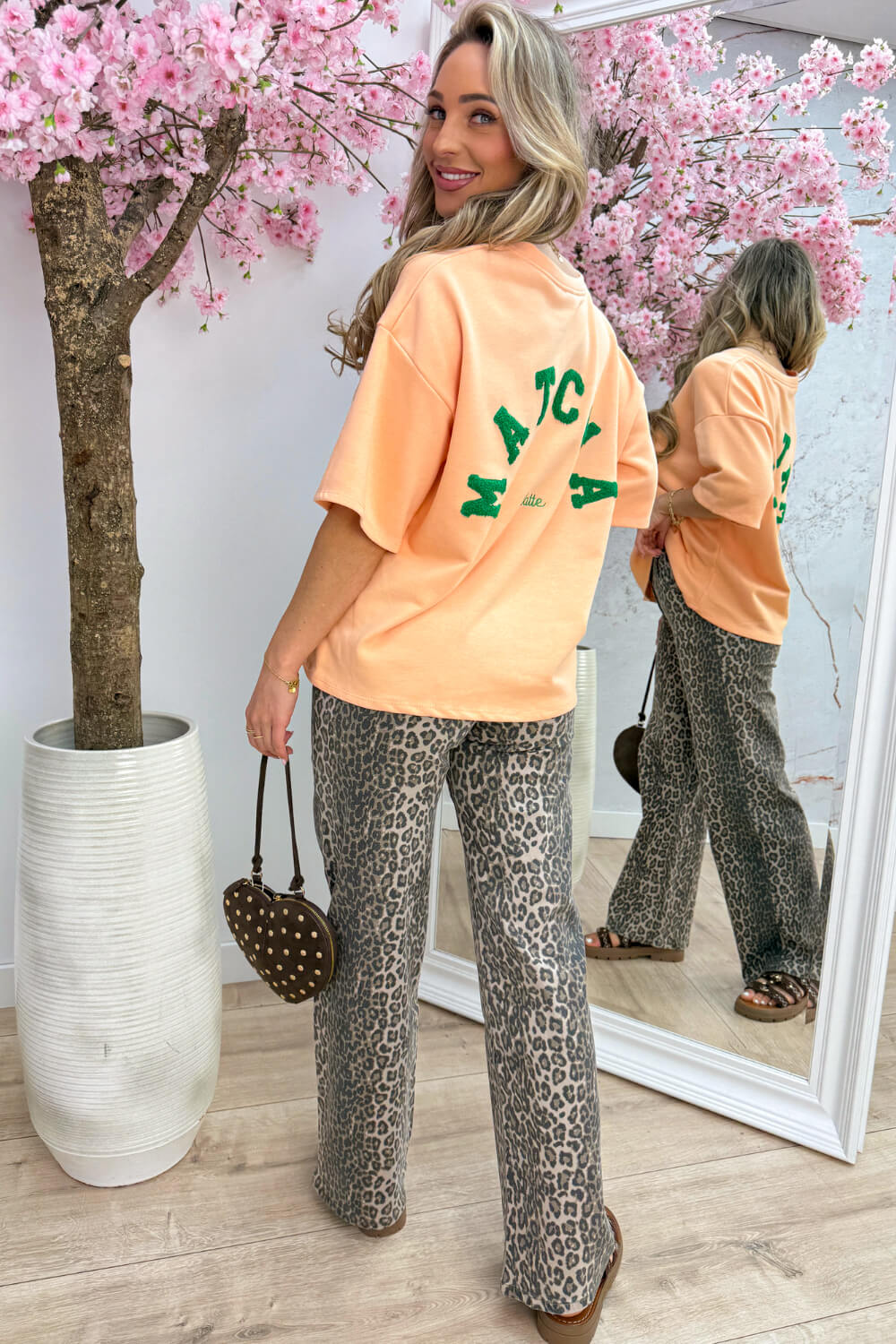 Matcha latte T-shirt - Lt. oranje - Image 4