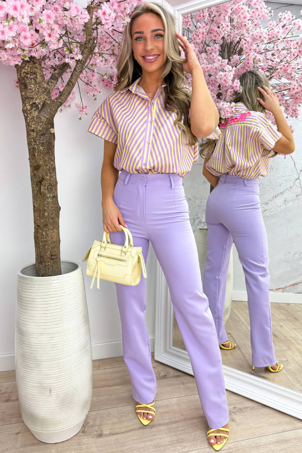 Mon tresor stripe blouse - Lila - Image 2