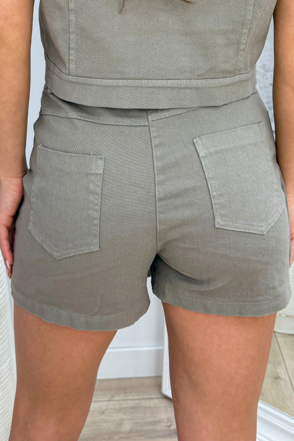 Musthave denim skort - Taupe - Image 2