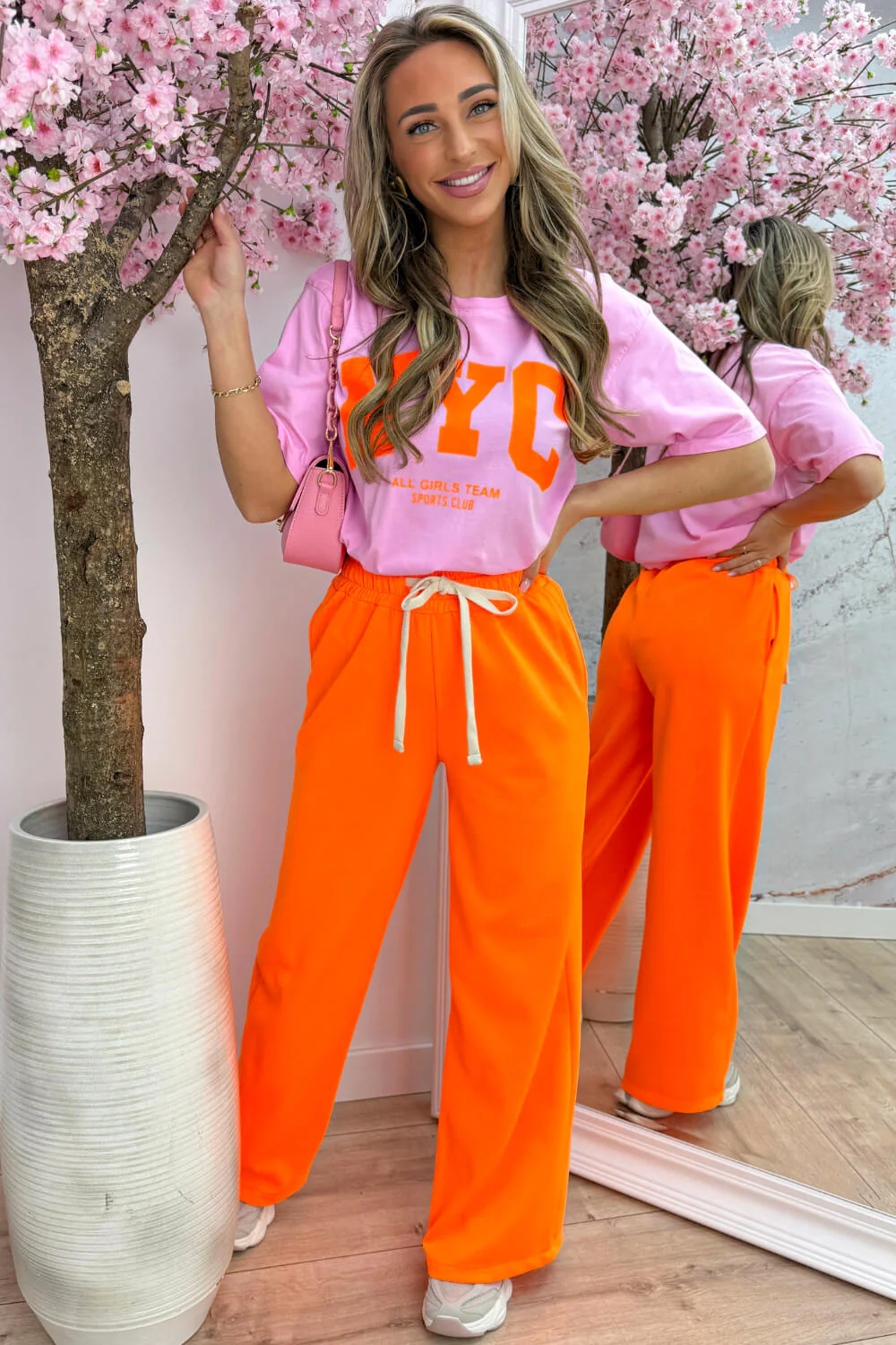 NYC T-shirt - Lollypop roze - Image 3