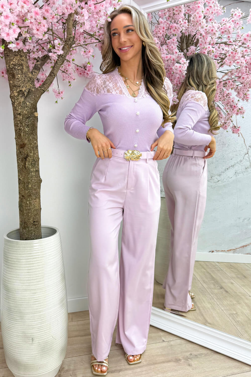 Pearl elegance topje - Lila - Image 2