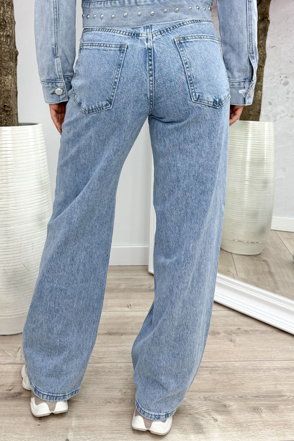 Rebel stud denim straight leg jeans - Jeans blue - Image 2
