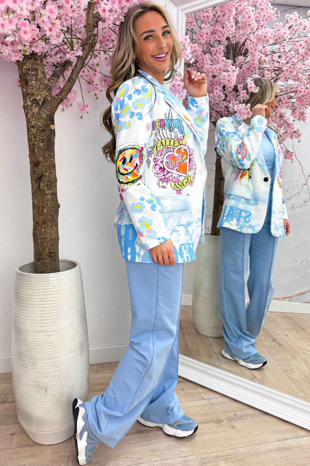 Rockstar smiley blazer - Sky blue - Image 3