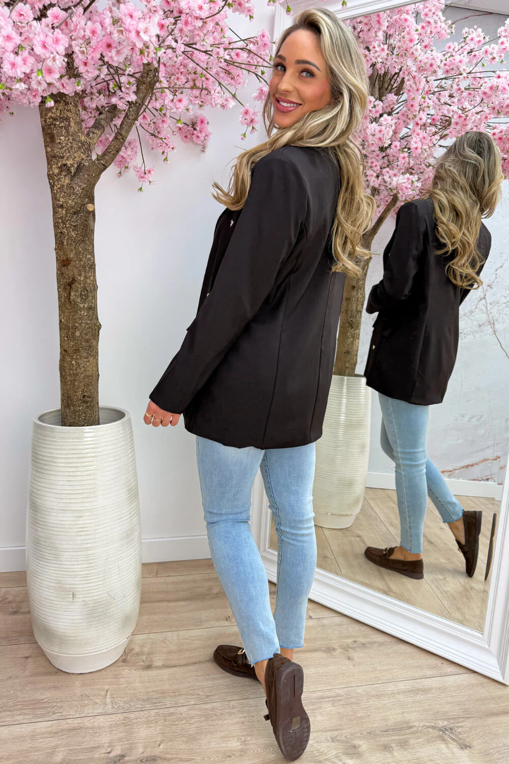 Silver heart blazer - Dk. Bruin - Image 4