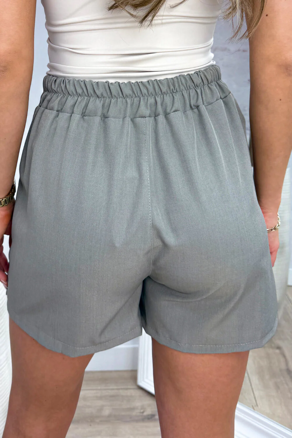 Silver heart skort - Dk. taupe - Image 2