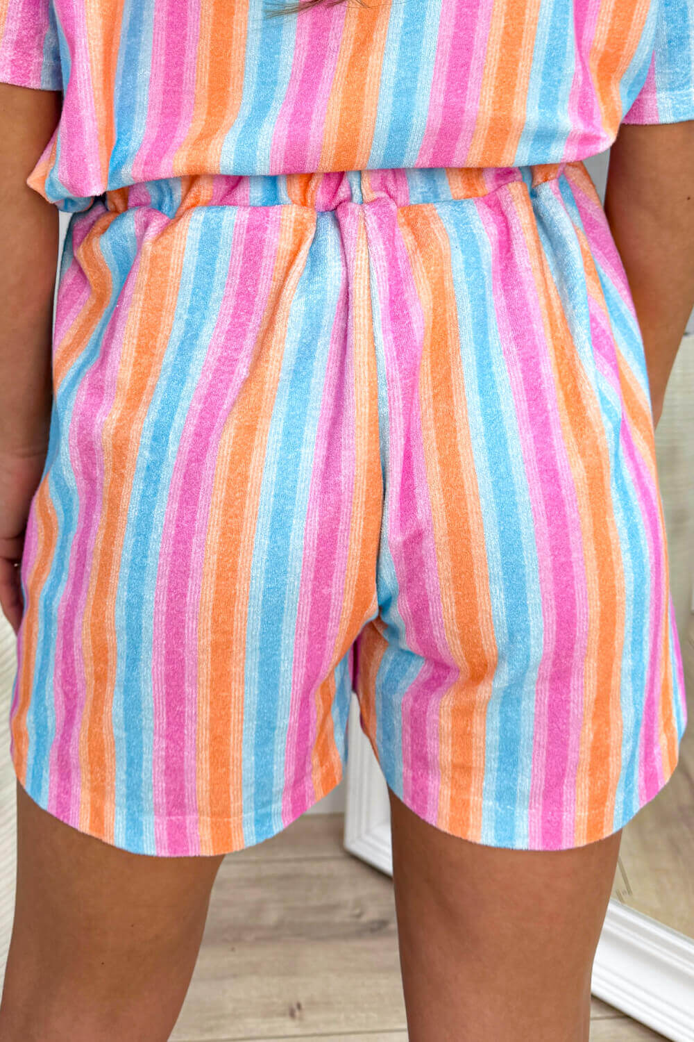 Soft summer stripe short - Sky blue - Image 2