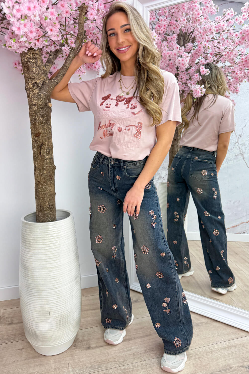Sparkle garden jeans - Jeans blue - Image 3