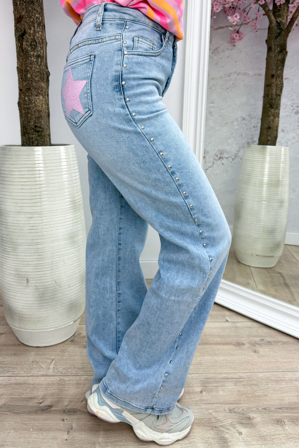 Starstruck studded straight leg jeans - Jeans blue - Image 2