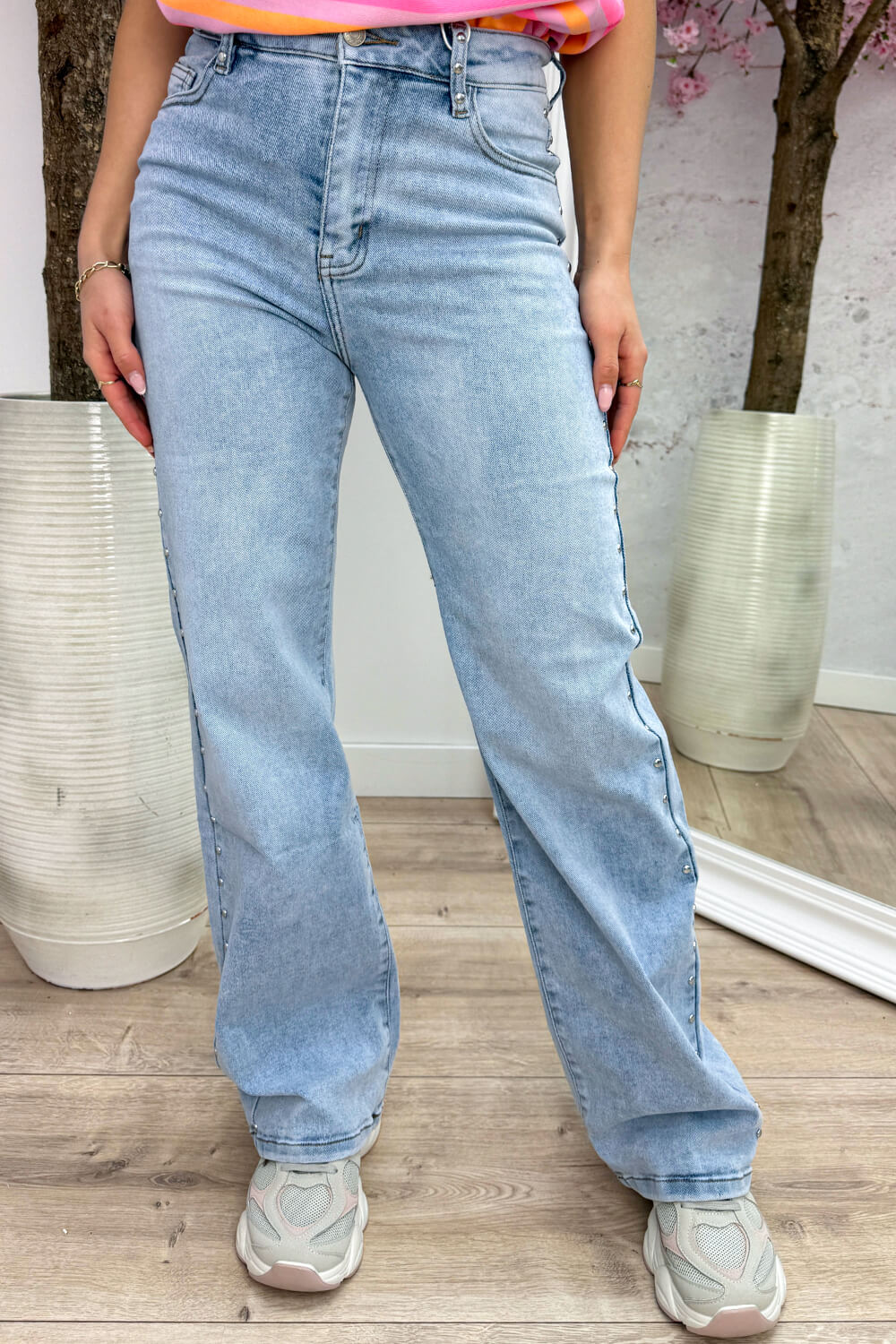 Starstruck studded straight leg jeans - Jeans blue - Image 3
