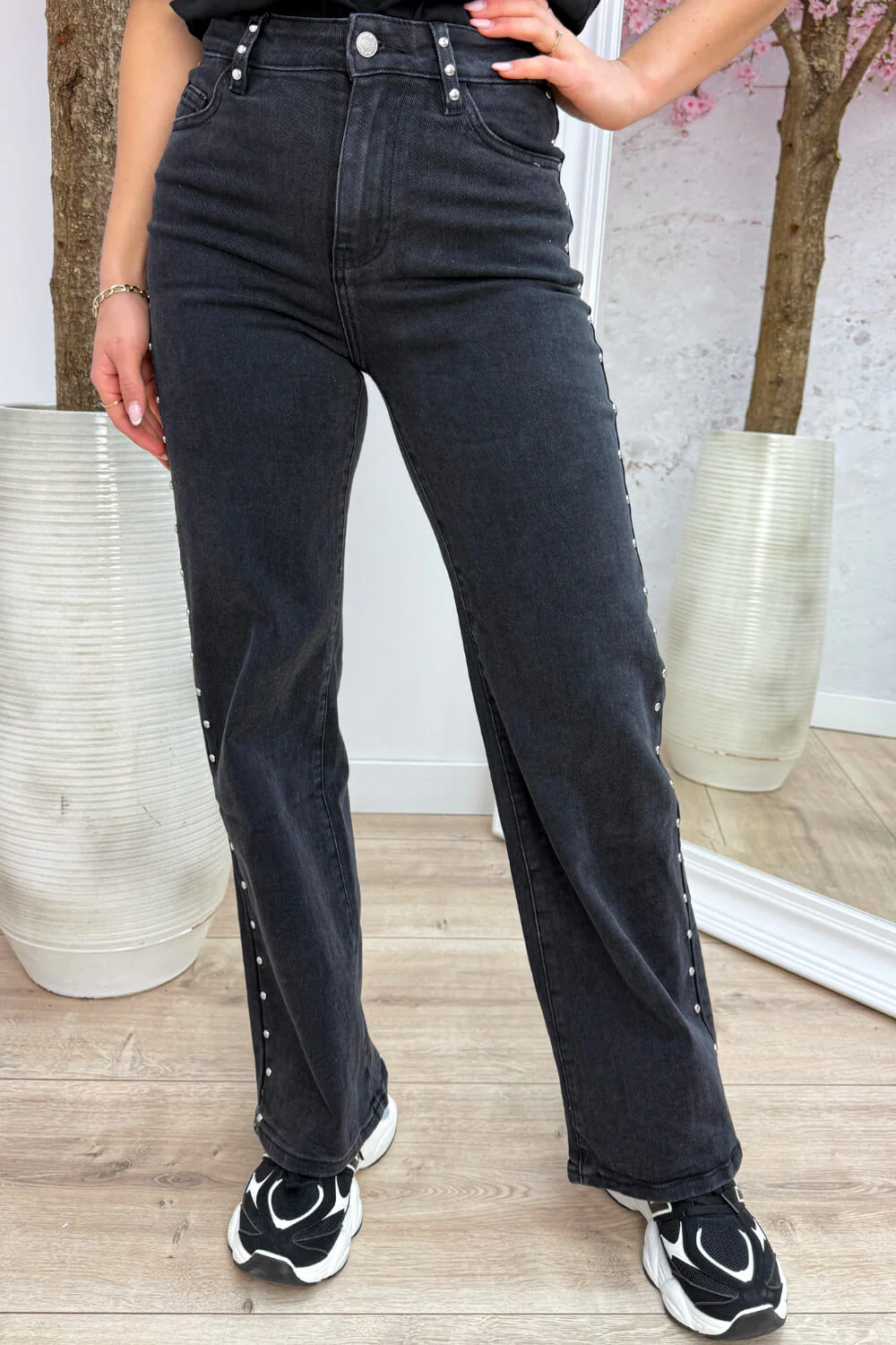 Starstruck studded straight leg jeans - Roze - Image 3