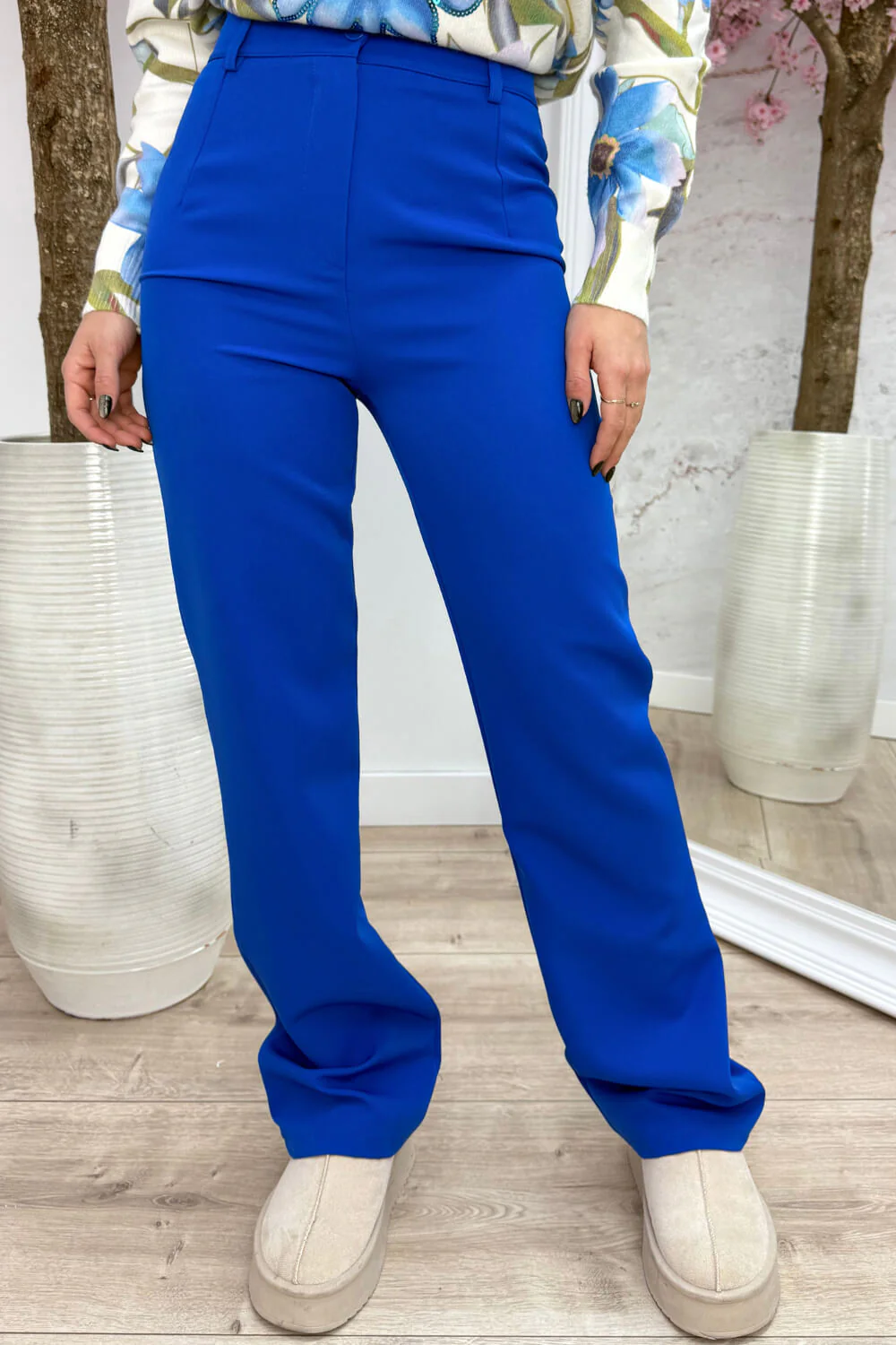 Straight leg pantalon - Kobalt