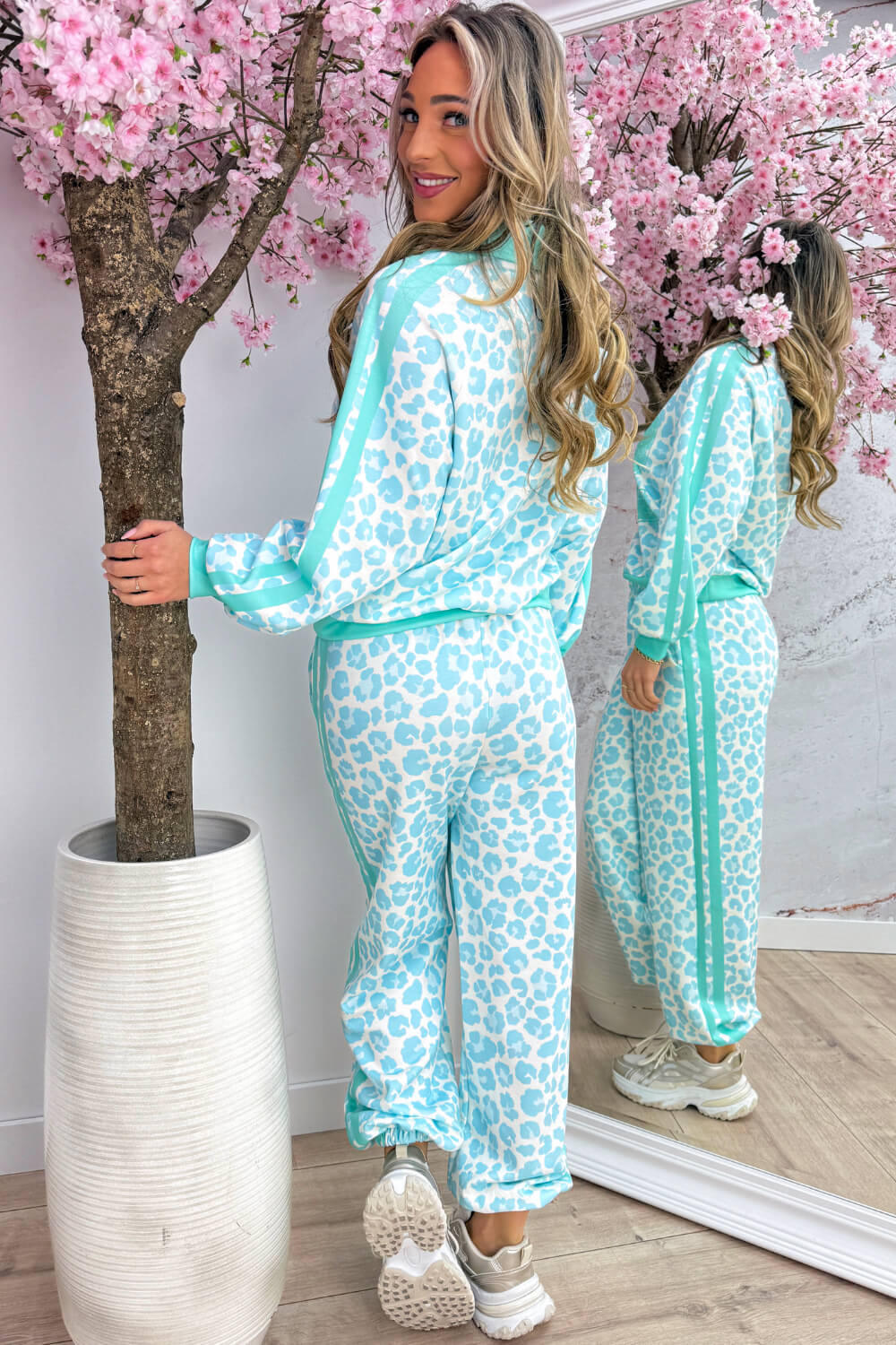 Striped leopard comfy co-ord - Mint - Image 4