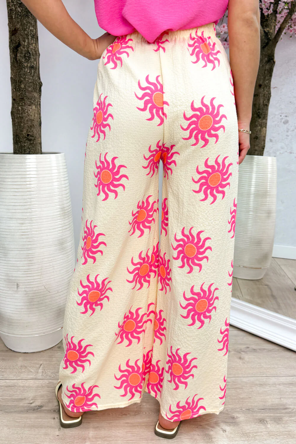 Sunny side flowy pants - Geel - Image 2
