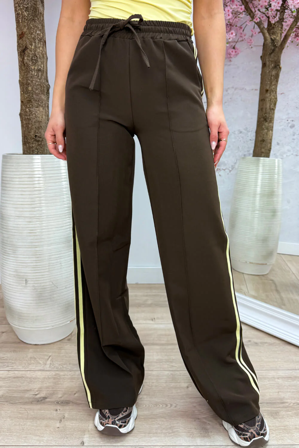 Yours to keep stripe pantalon - Geel - Image 2